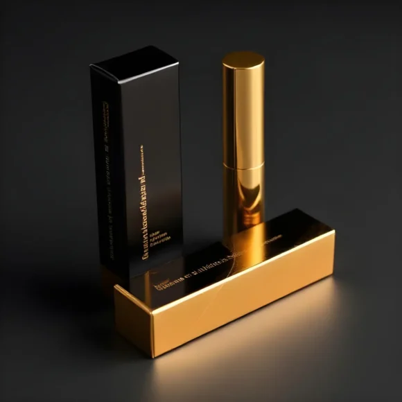 Gold Foil Mascara Boxes