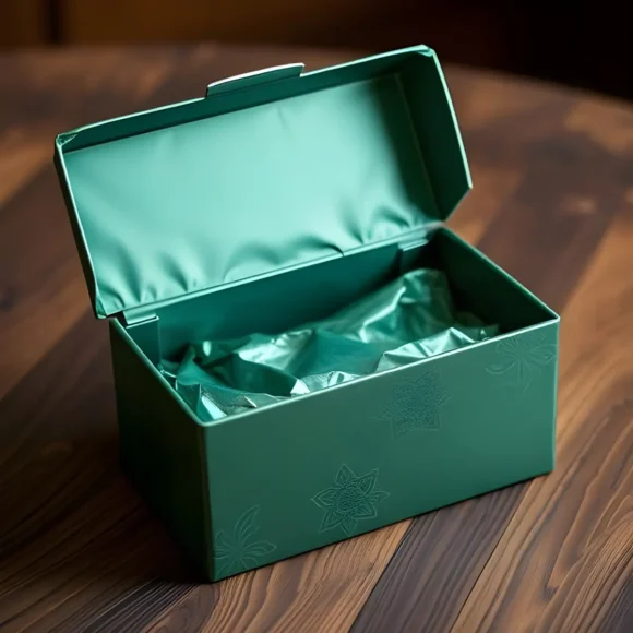 Custom Green Turquoise Foil Boxes