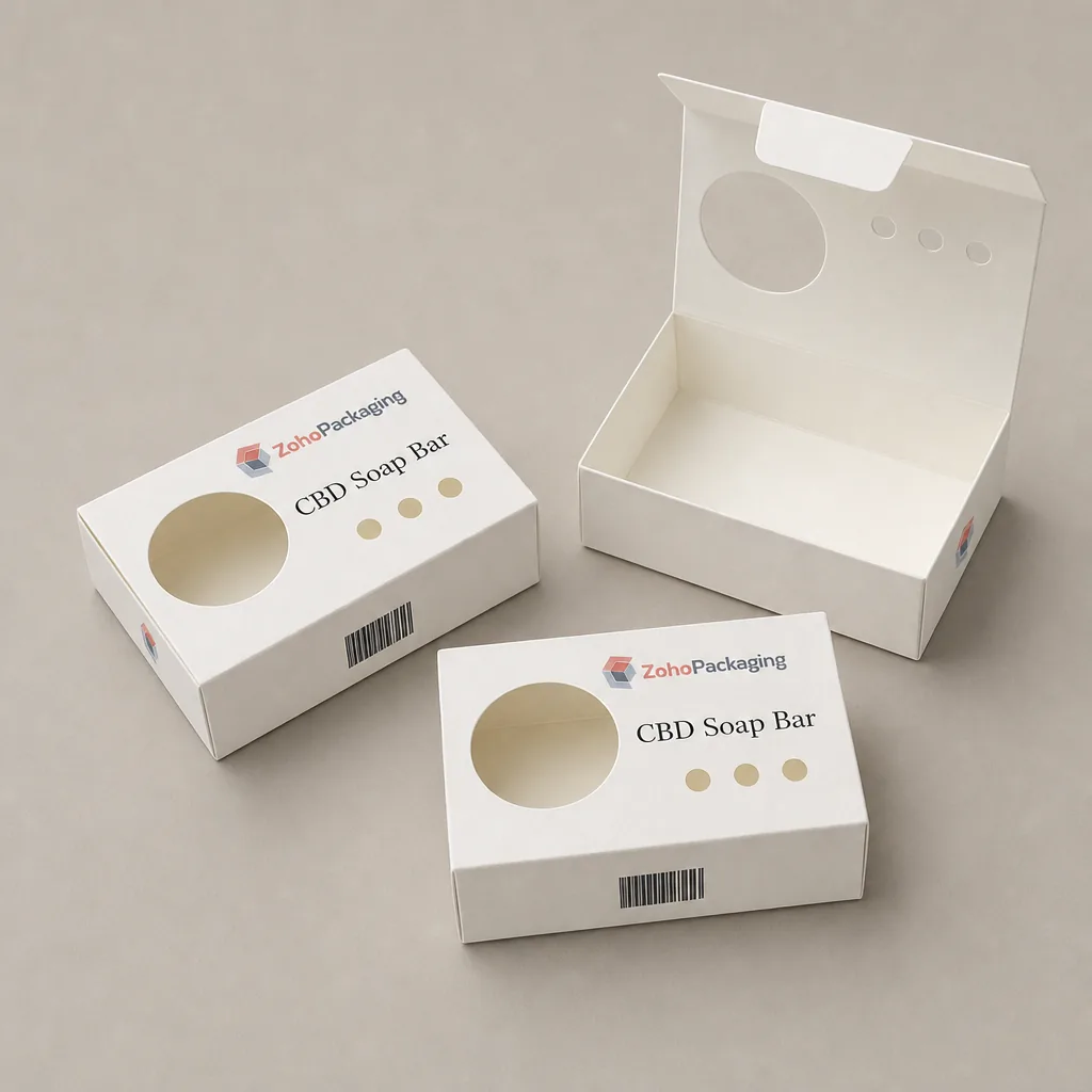 Custom CBD Soap Boxes Wholesale | Discreet Retail Packaging - Zoho Packaging CBD Soap Boxes